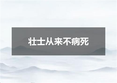 壮士从来不病死