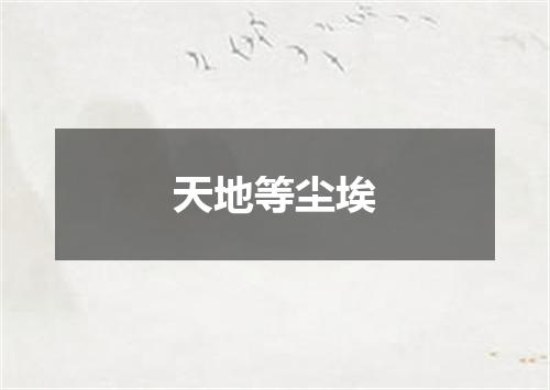 天地等尘埃