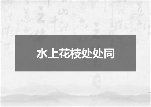 水上花枝处处同