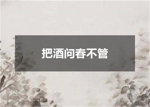 把酒问春不管