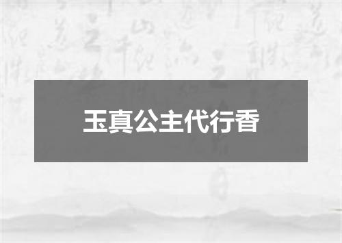 玉真公主代行香