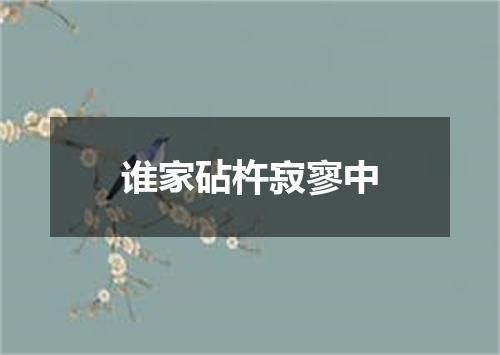 谁家砧杵寂寥中