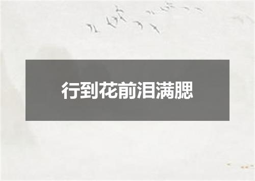 行到花前泪满腮