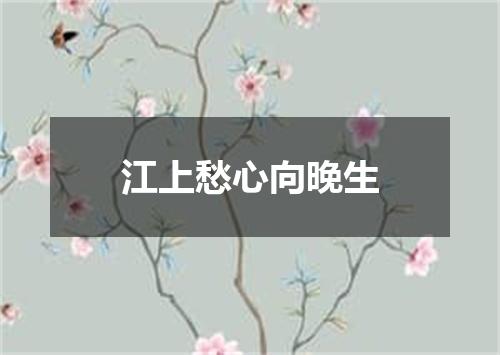 江上愁心向晚生