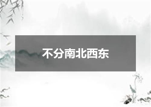 不分南北西东