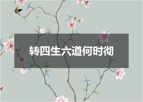 转四生六道何时彻