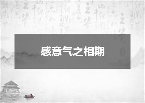 感意气之相期