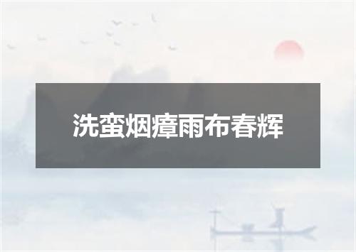 洗蛮烟瘴雨布春辉