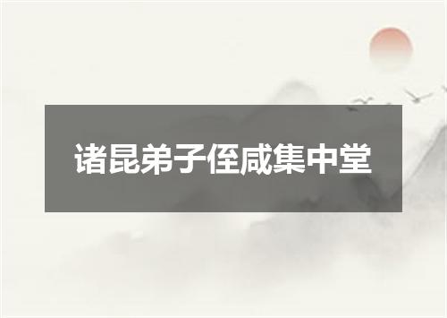 诸昆弟子侄咸集中堂