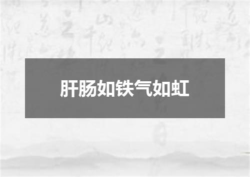 肝肠如铁气如虹