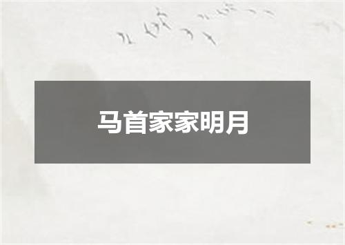 马首家家明月