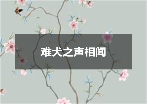 难犬之声相闻