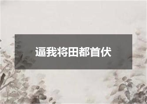 逼我将田都首伏