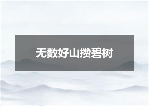 无数好山攒碧树
