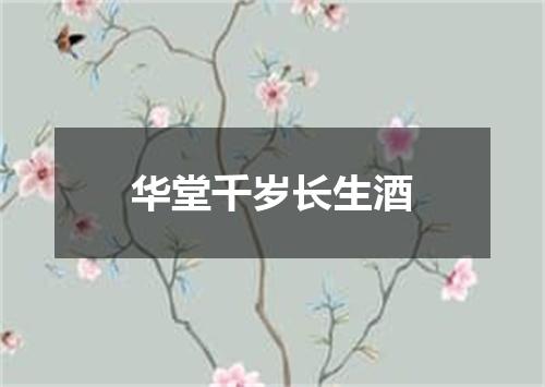 华堂千岁长生酒