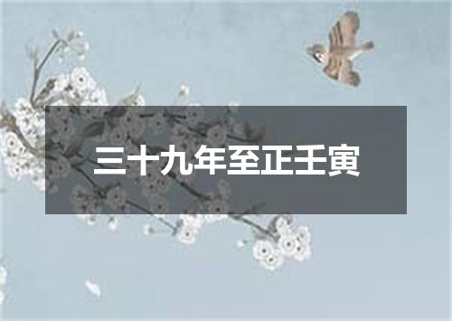 三十九年至正壬寅