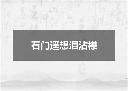 石门遥想泪沾襟