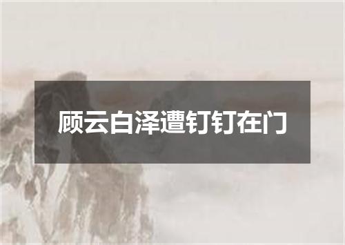 顾云白泽遭钉钉在门