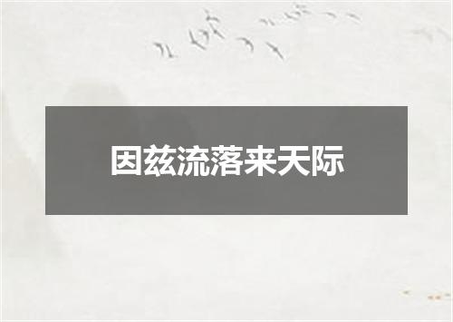 因兹流落来天际