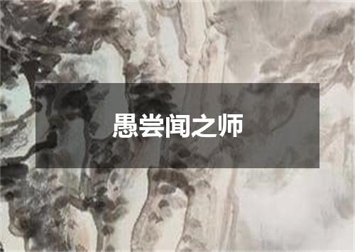 愚尝闻之师