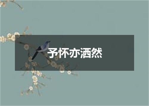 予怀亦洒然