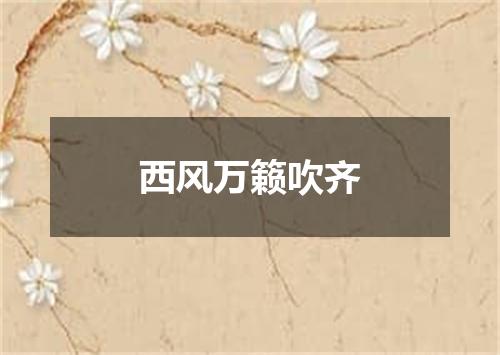 西风万籁吹齐