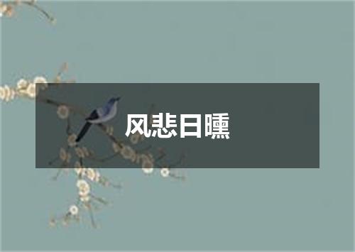 风悲日曛