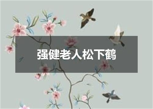 强健老人松下鹤