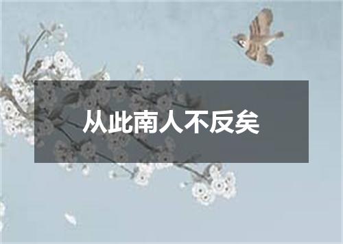 从此南人不反矣