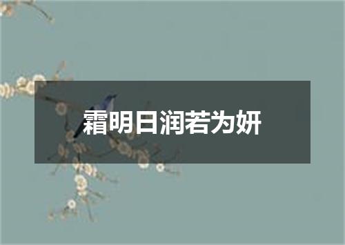 霜明日润若为妍