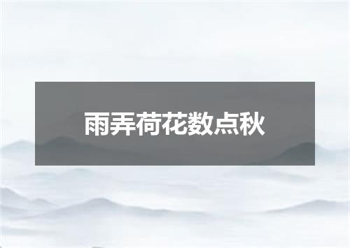 雨弄荷花数点秋