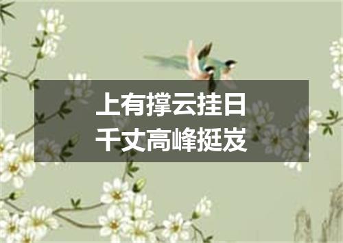 上有撑云挂日千丈高峰挺岌
