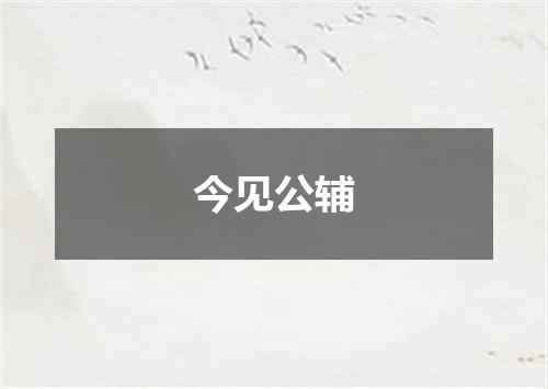 今见公辅