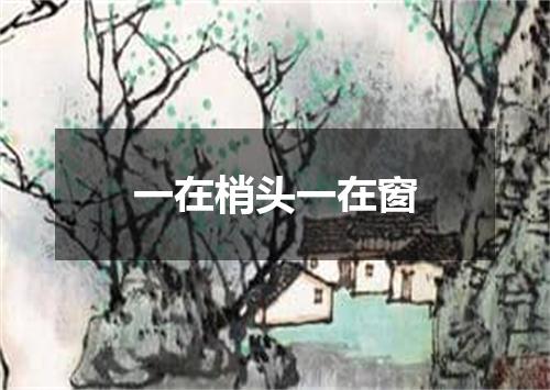 一在梢头一在窗