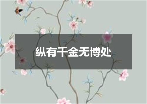 纵有千金无博处