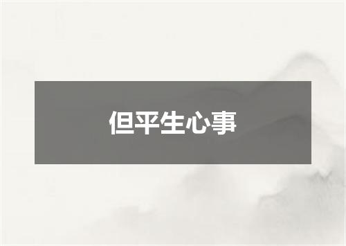 但平生心事