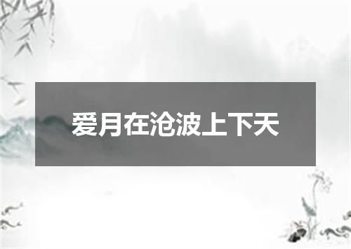 爱月在沧波上下天