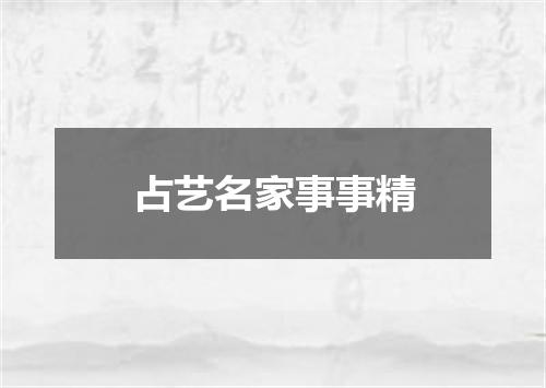 占艺名家事事精