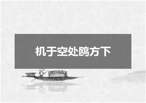 机于空处鸥方下