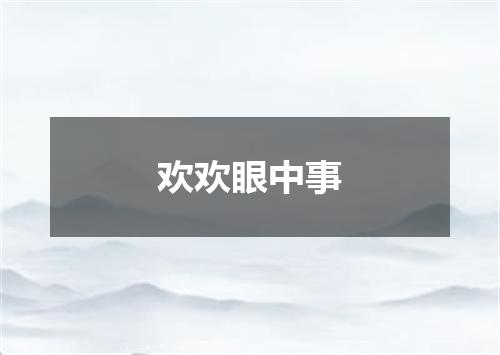 欢欢眼中事
