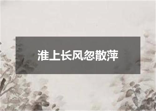 淮上长风忽散萍