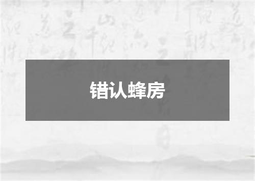 错认蜂房