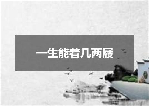 一生能着几两屐
