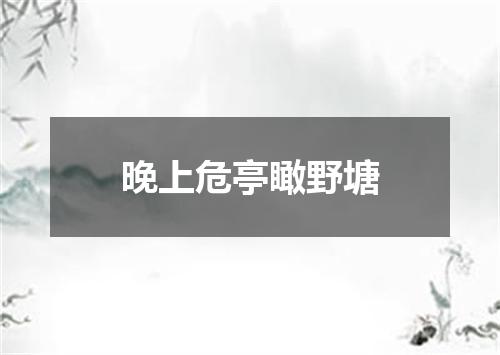 晚上危亭瞰野塘