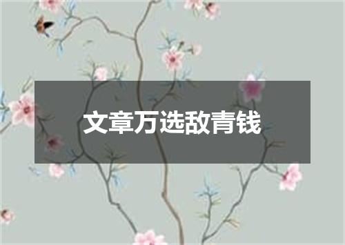 文章万选敌青钱