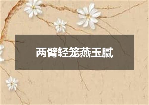 两臂轻笼燕玉腻