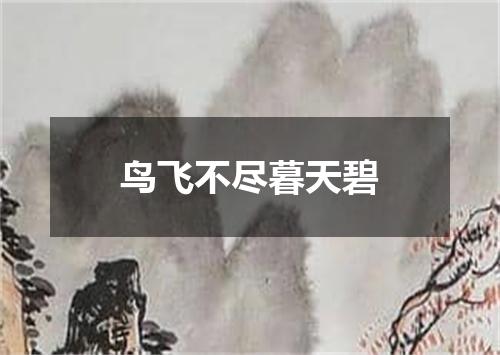 鸟飞不尽暮天碧