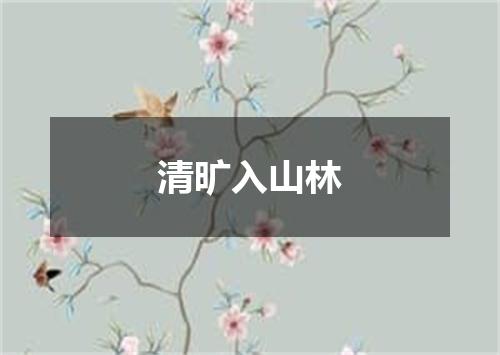 清旷入山林