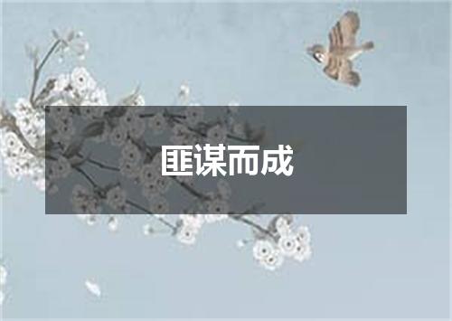 匪谋而成