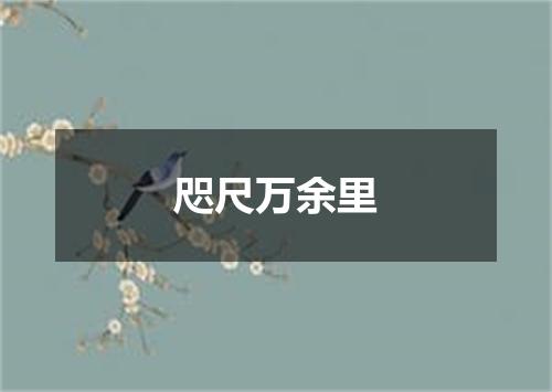 咫尺万余里